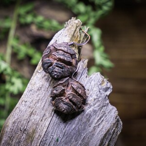 Cone Earrings | Forest Witch Jewelry, Botanical Aesthetic, Pinecone Earrings, Cottagecore Jewelry, Nature Aesthetic, Viking Goth Earring