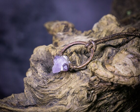 Amethyst Crystal Necklace Witch Jewelry Fairycore Pendant Witchy