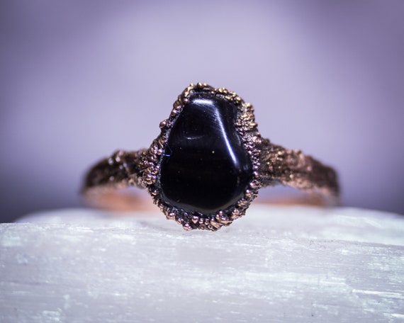 Black Tourmaline Wedding/Engagement Ring – JadedDesignNYC