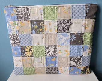Project bag (Large), cross stitch, zipper Bag, Travel Bag, Accessories Bag, quilted