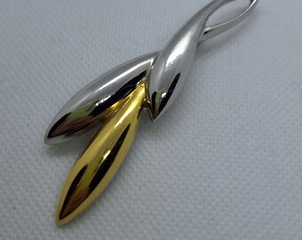 Broche éclair Vintage Trifari Années 70-80 - Dorée, 7 Cm - Occasion, Signée - Pièce Collector
