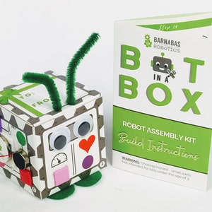 Bot In A Box Robot Craft Stocking Stuffer / Party Favor / Gift Set / Valentine / STEM STEAM Science / 4-Pack, 8-Pack or 12-Pack