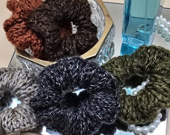 Handmade Knit Scrunchies: Soft Hair Accessories