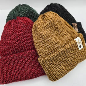 Men's Knit Beanie: Double Layer Winter Hat