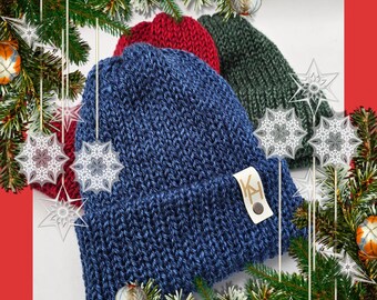 Christmas Knit Beanies: Custom Double Layer Winter Hats