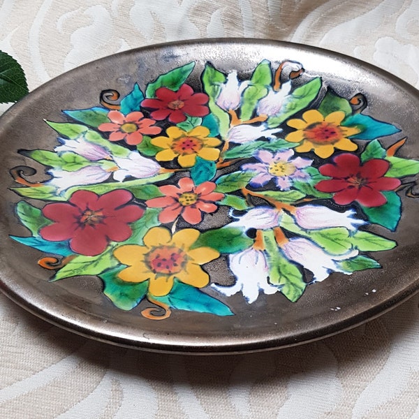 Vintage EIN-HOD MAGAL Israel stunning Flower Plate