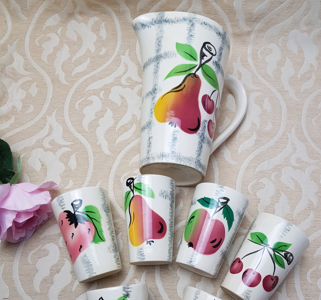 Vintage Mid Century Ceramic Pitcher Set Zell Am Harmersbach Mid Century ...