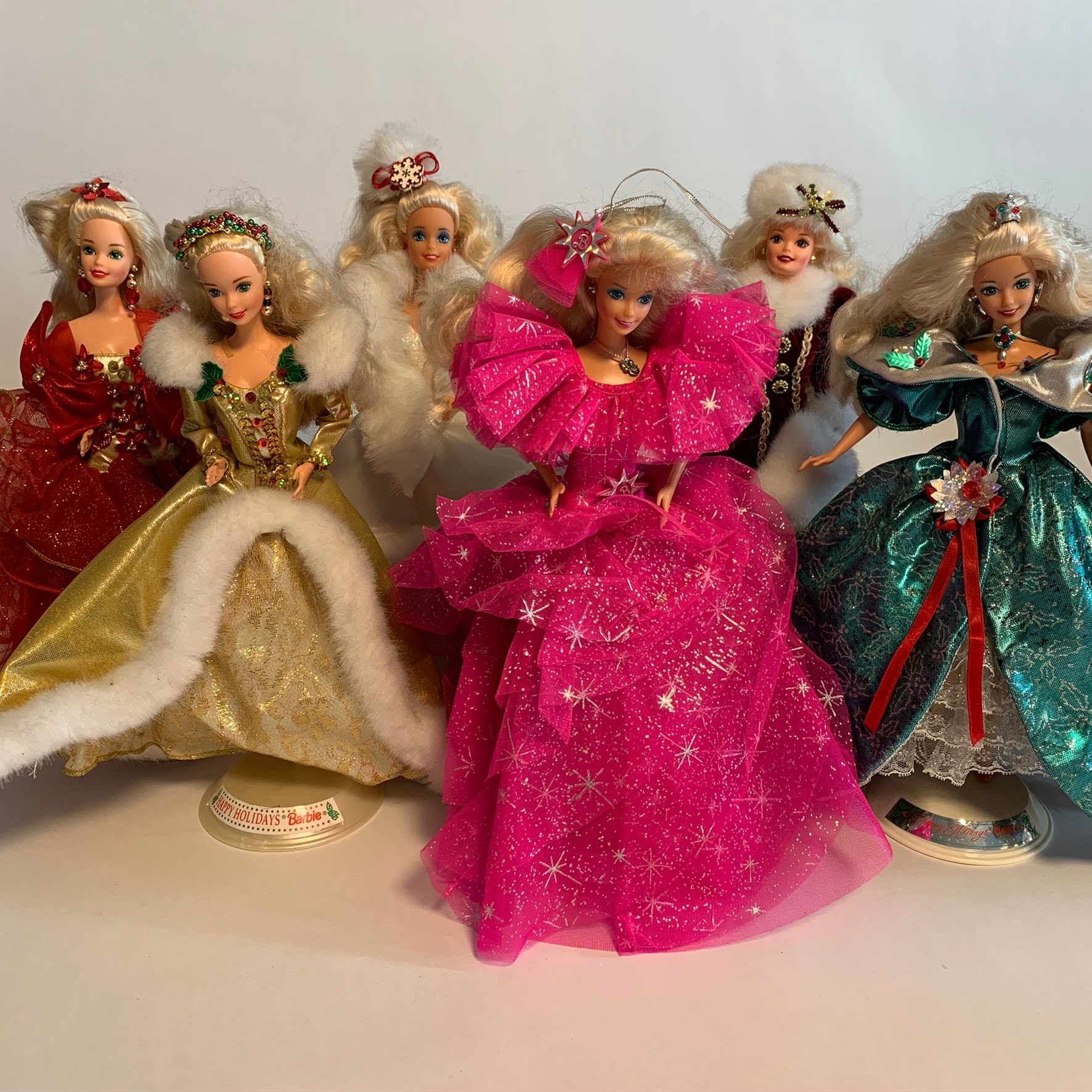 Vintage Holiday Barbies Set of 6 1989 1990 1993 1994 | Etsy