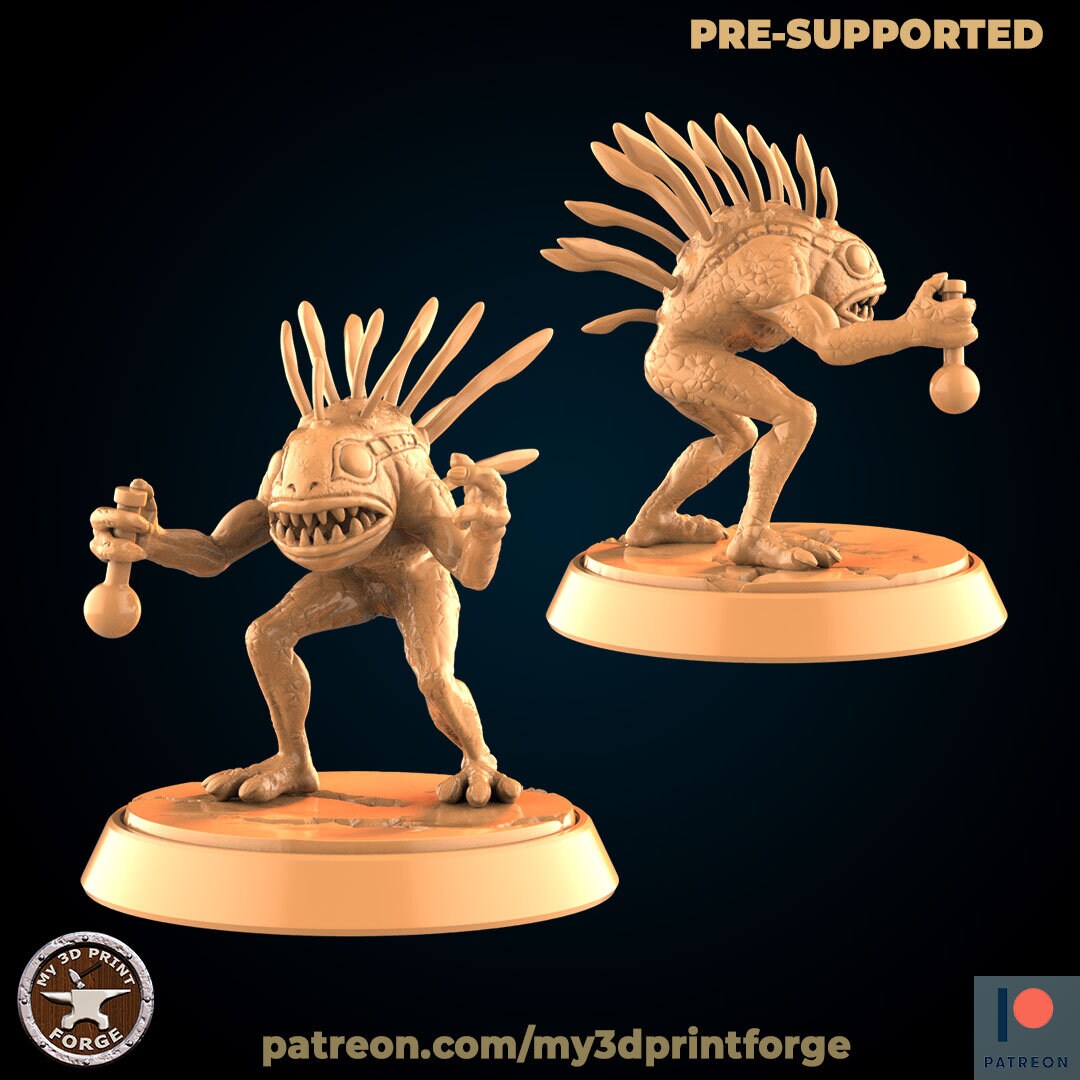Murloc cookie Tabletop RPG Dnd Mini 32mm D&D Figures for Warhammer and ...