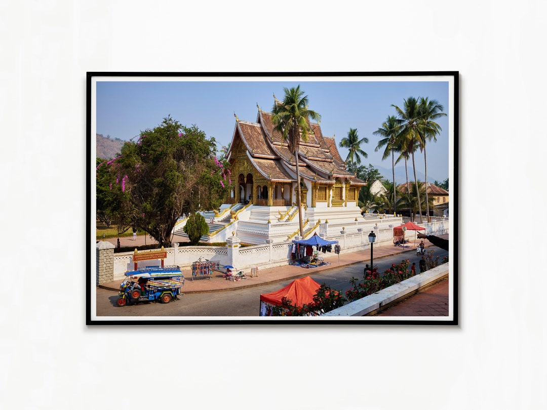 Laos Poster, Luang Prabang Photography, Asia Wall Art, Buddhist Temple ...