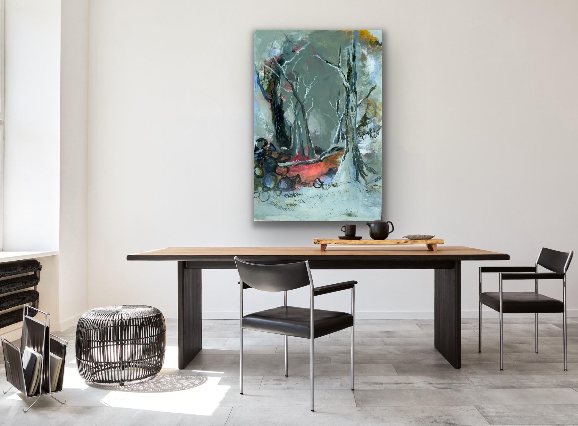 再生 | 24 x 36 インチの抽象ミクストメディア絵画 | キャンバスの