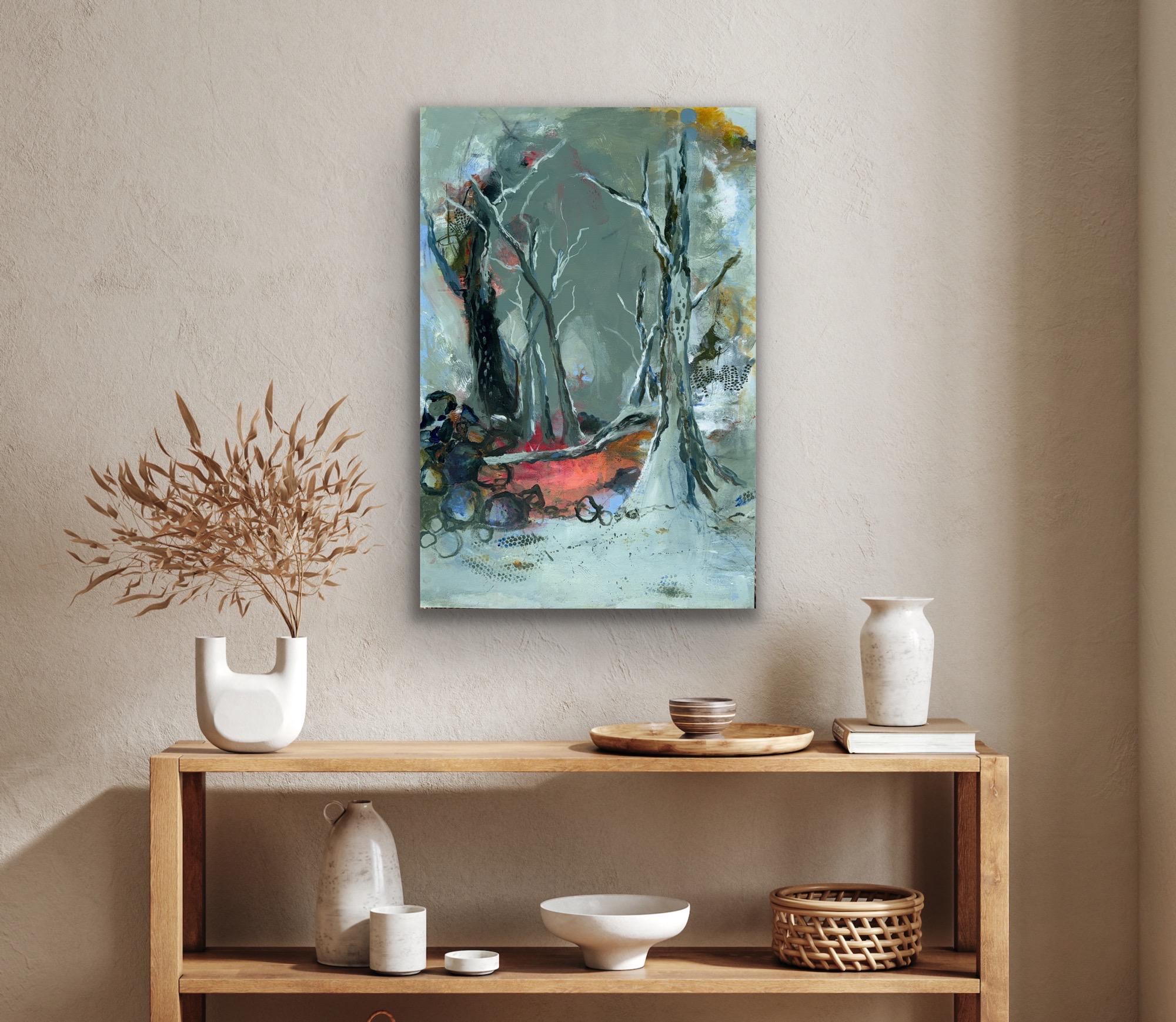 再生 | 24 x 36 インチの抽象ミクストメディア絵画 | キャンバスの