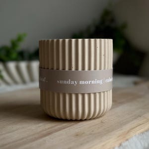 Sunday Morning Candle: Baby Powder & Chamomile Scented Soy Candle, Neutral Home Decor image 9