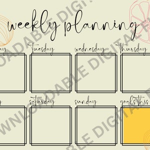 Weekly Planning and Goal Setting