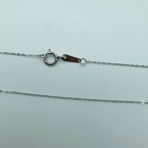 Solid Platinum necklace Pt950 chain shiny linked chain 45cm long, 17.6 inches for Women daily wear