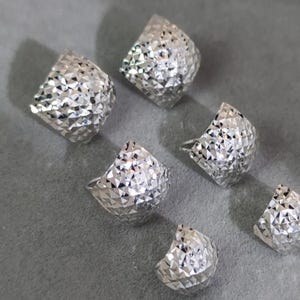 Real Solid Platinum Earrings Pt950 diamond cut sparkle like Design, square shaped easy wear push back for daily wear for men, women