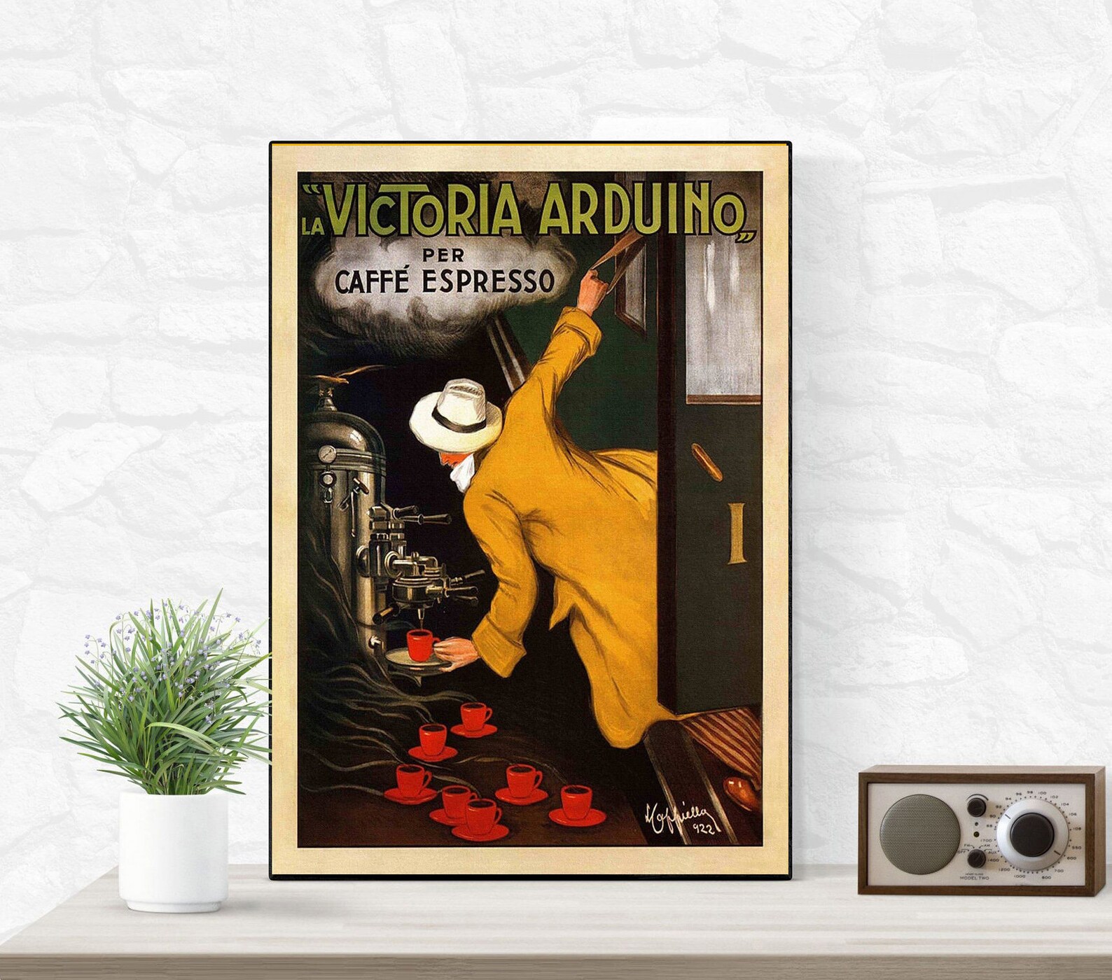 La Victoria Arduino Caffe Espresso Vintage Poster Canvas Etsy