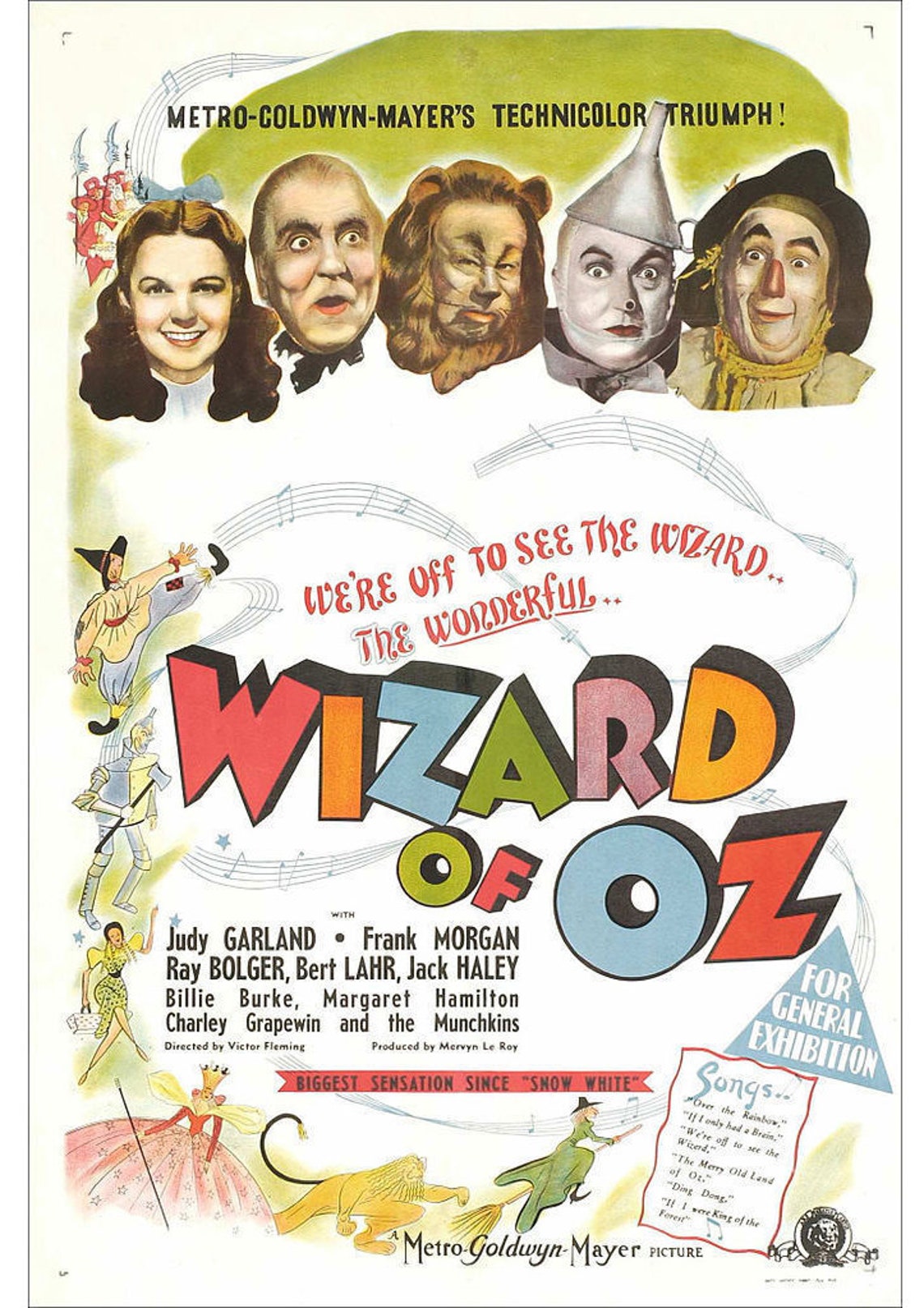 The Wizard Of Oz Judy Garland 1939 movie vintage poster image 3