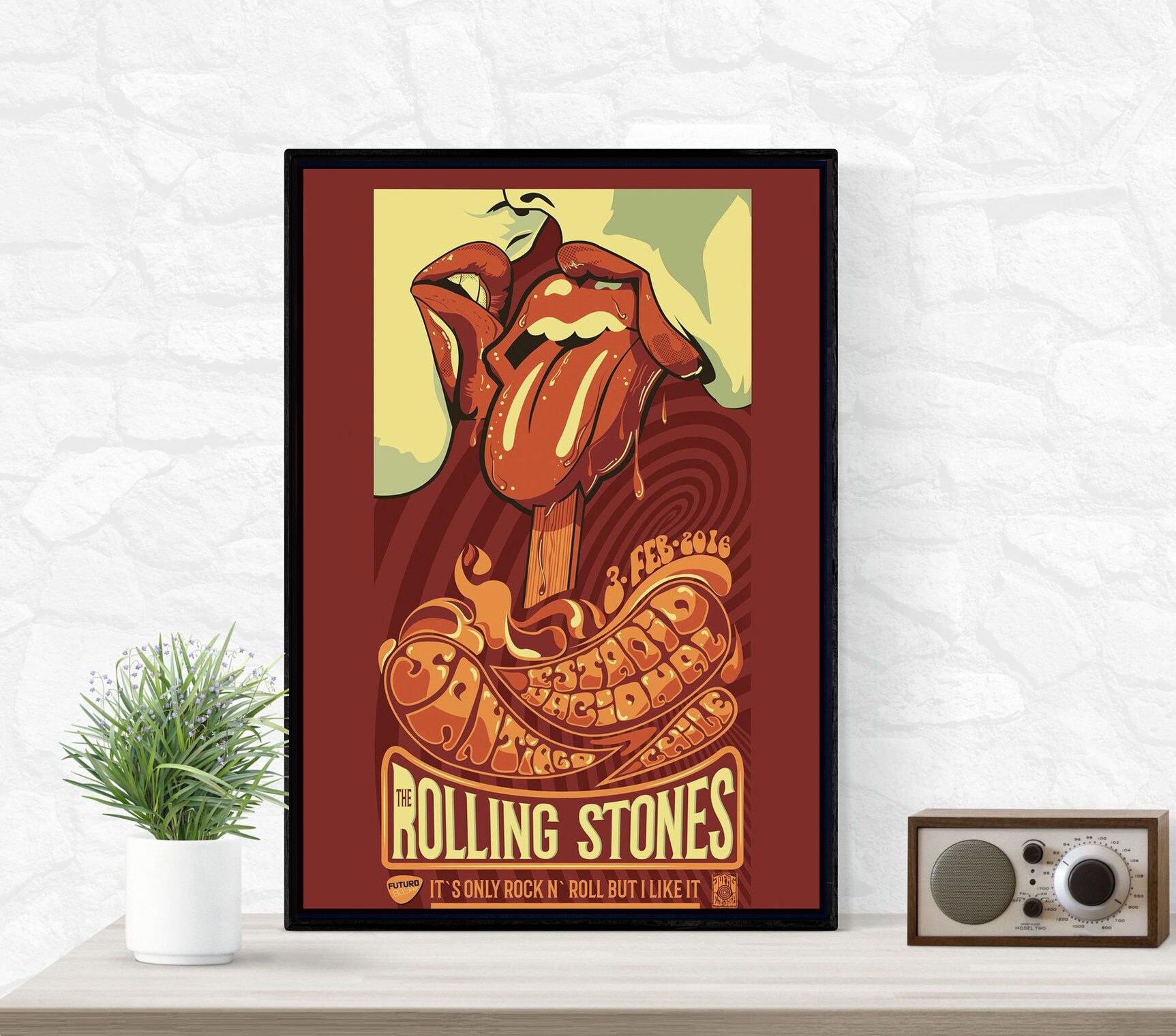 The Rolling Stones vintage poster canvas Etsy