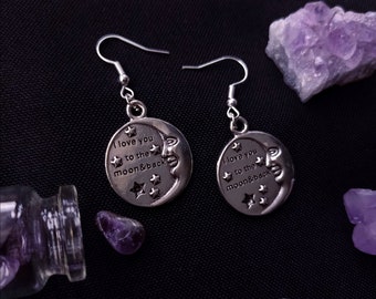 Moon earrings, celestial earrings, celestial jewellery, anniversary gift, wedding gift
