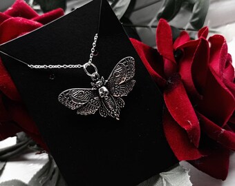 Gothic Death moth necklace (small)