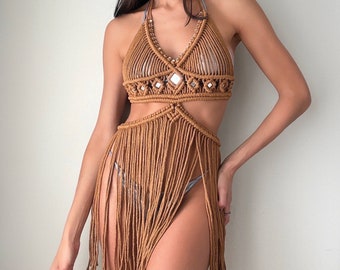 Vestido de macramé Farrah