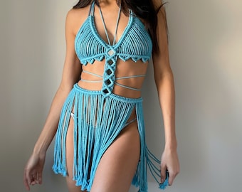 Vestido de macramé Dhara