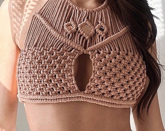 Blusa de macramé Alana