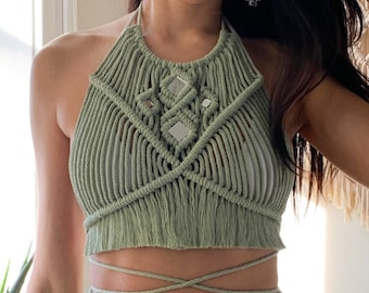 Top de macramé Clara