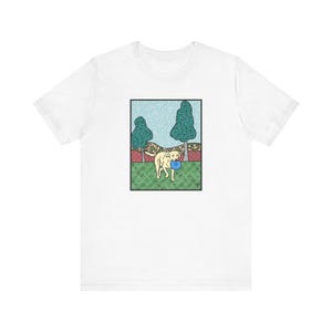 Yellow Labrador portrait, yellow dog gift, Playful Nature Graphic Tee, Cute Animal Lovers Shirt, Casual Wear, Gift for Teen, Unisex T-Shirt