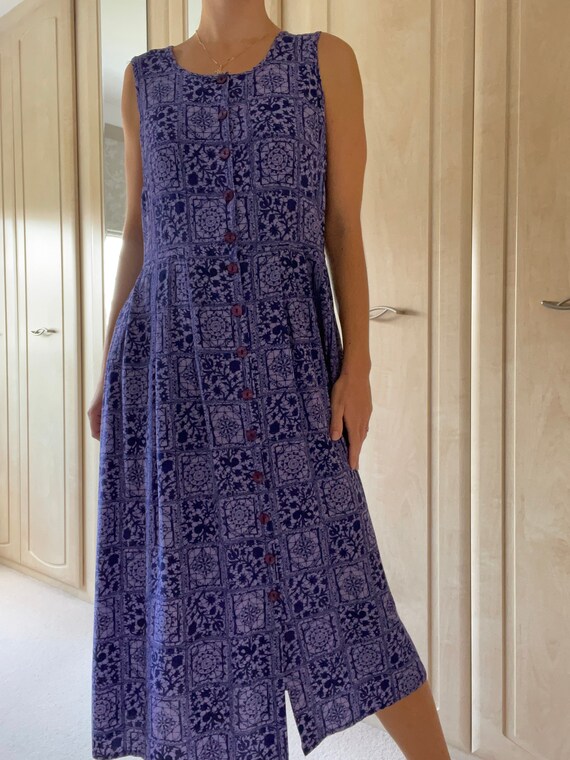 Beautiful Deep Purple Patterned Abstract Print Bu… - image 2