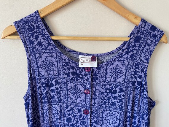 Beautiful Deep Purple Patterned Abstract Print Bu… - image 8