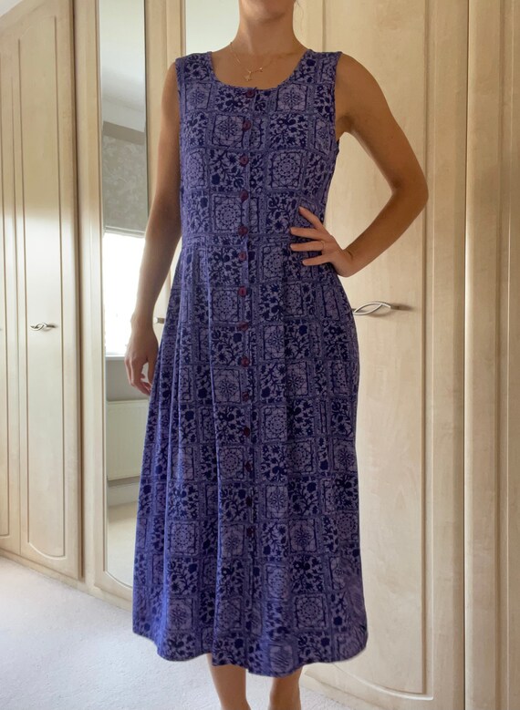 Beautiful Deep Purple Patterned Abstract Print Bu… - image 7