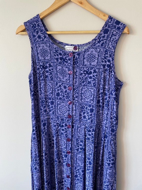 Beautiful Deep Purple Patterned Abstract Print Bu… - image 3