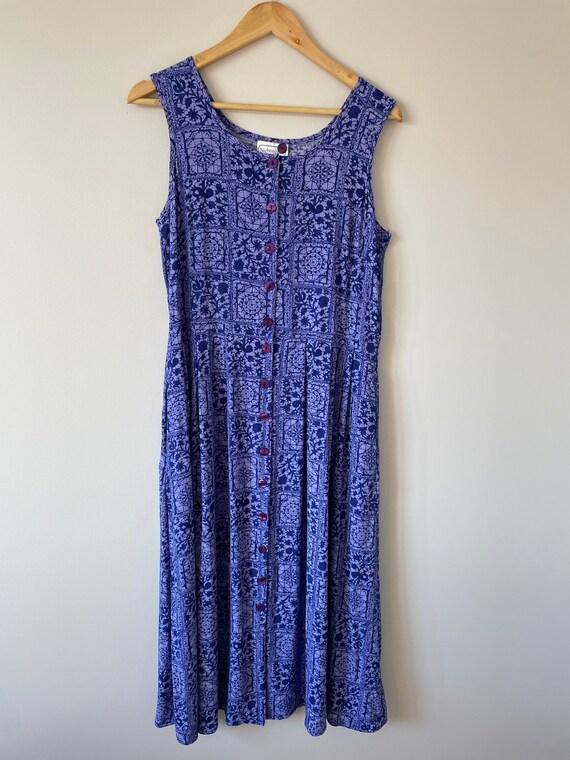 Beautiful Deep Purple Patterned Abstract Print Bu… - image 4