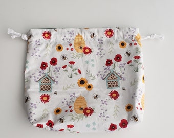 Bees and Flowers Project Bag