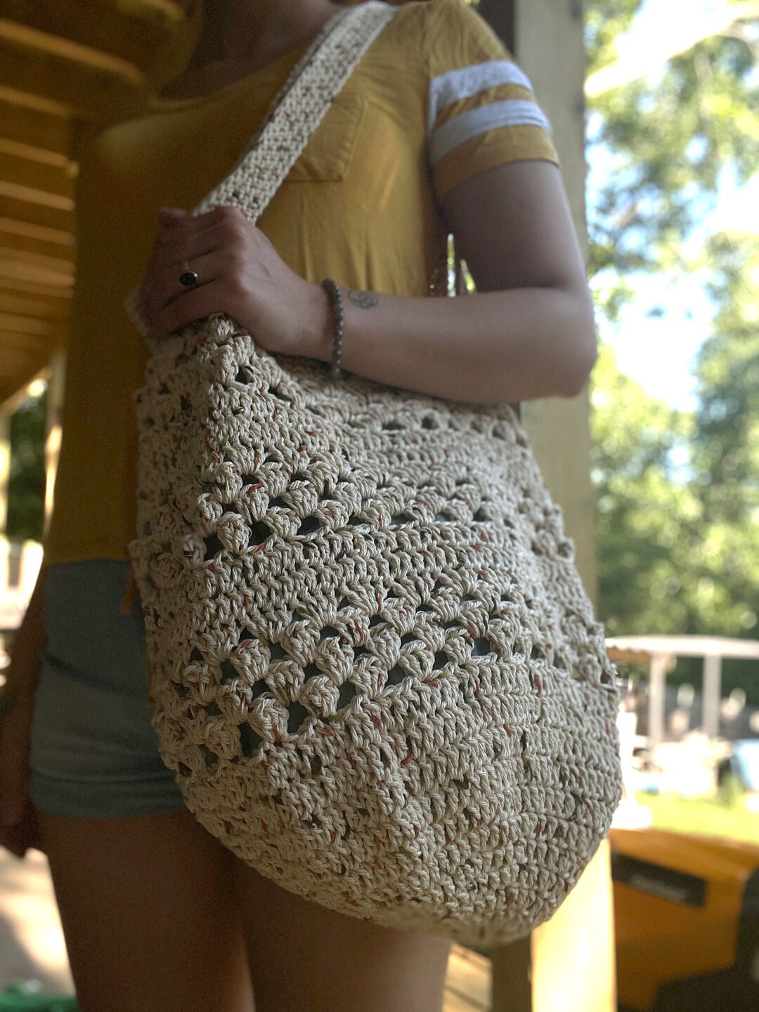 Crochet Market Bag Cotton Market Bag Eco Friendly Market Etsy