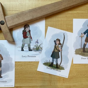 Cartes de personnage et jeu d'association Le Lion, la sorcière et l'armoire