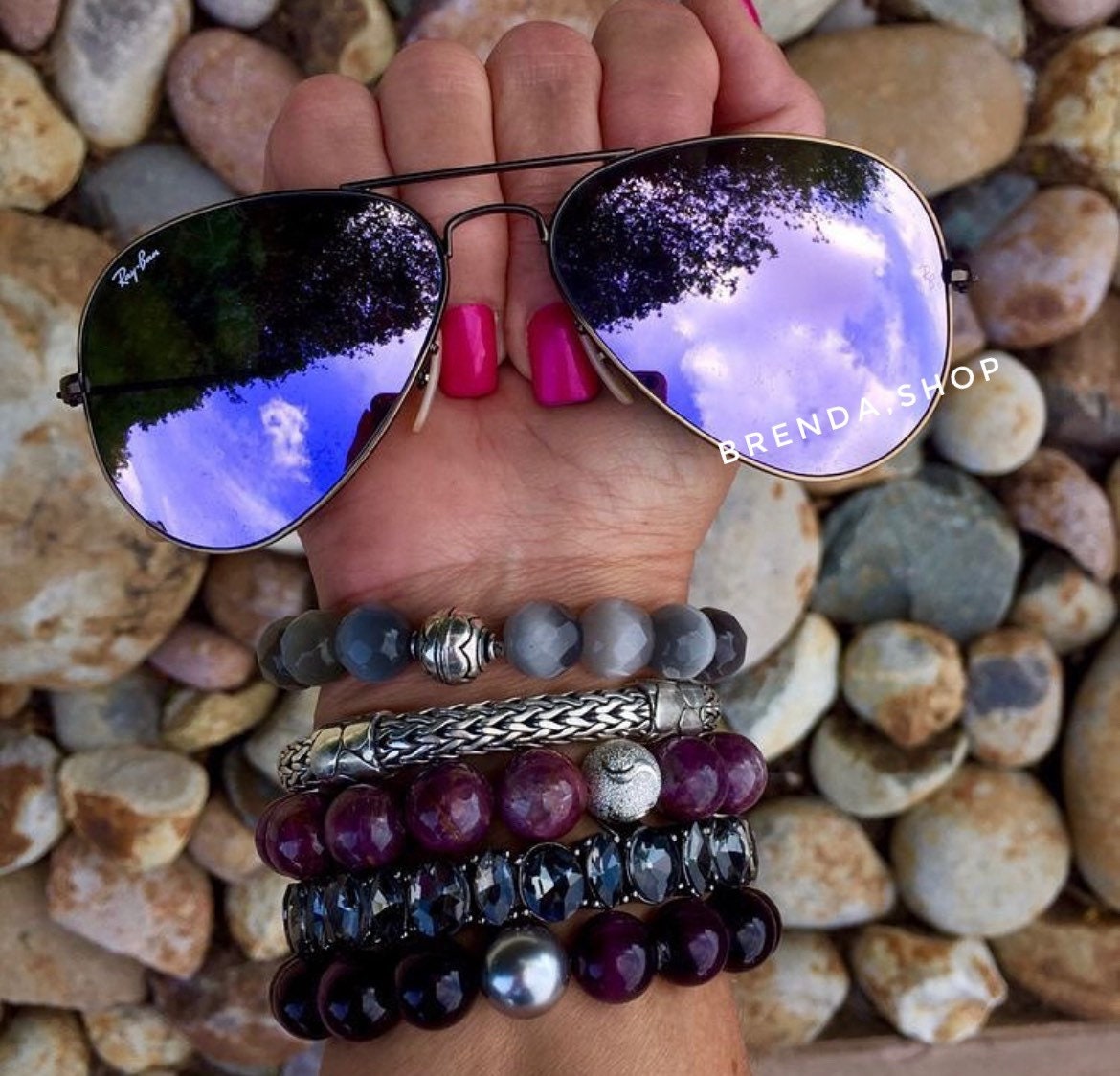 Ray Ban Aviator Rb3025 Lilac Mirror Etsy New Zealand
