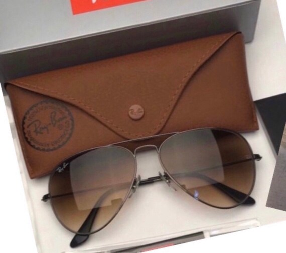 ray ban aviator brown gradient polarized