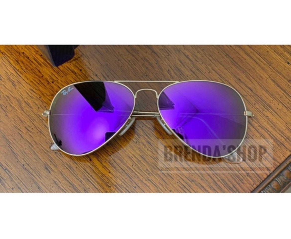 Cause Young Electronic Ray-ban Aviator Purple Mirror RB3025 - Etsy