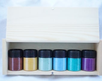 EGYPTIAN Dry Pigment Assortment - Six 4-tsp Bottles