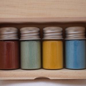 EGYPTIAN dry pigment assortment - four 2-tsp bottles