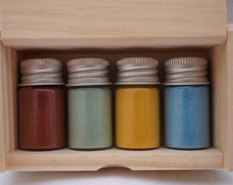 EGYPTIAN dry pigment assortment - four 2-tsp bottles