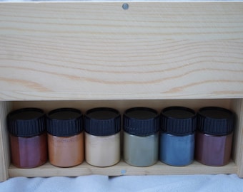 PETROGLYPH Dry Pigment Assortment - Six 4-tsp Bottles