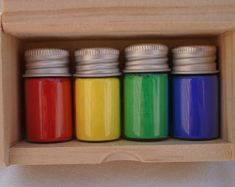 CONTEMPORARY dry pigment assortment - four 2-tsp bottles