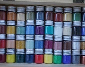 Historical Dry Pigment Box Set - 40 one-tsp bottles