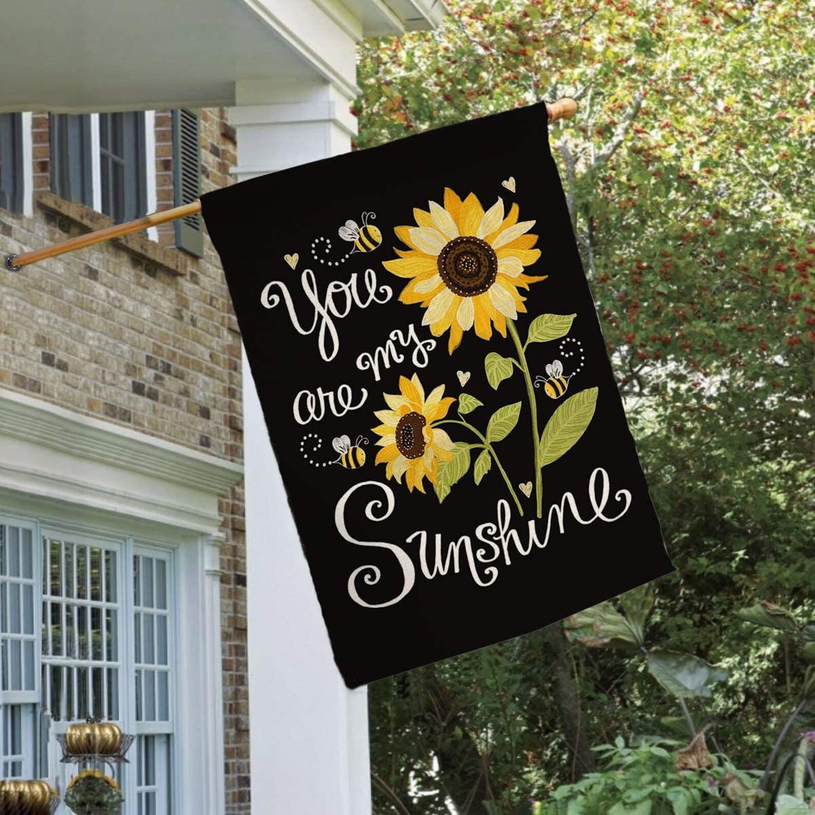 Spring Summer Sunflower Flag You are My Sunshine Burlap Etsy