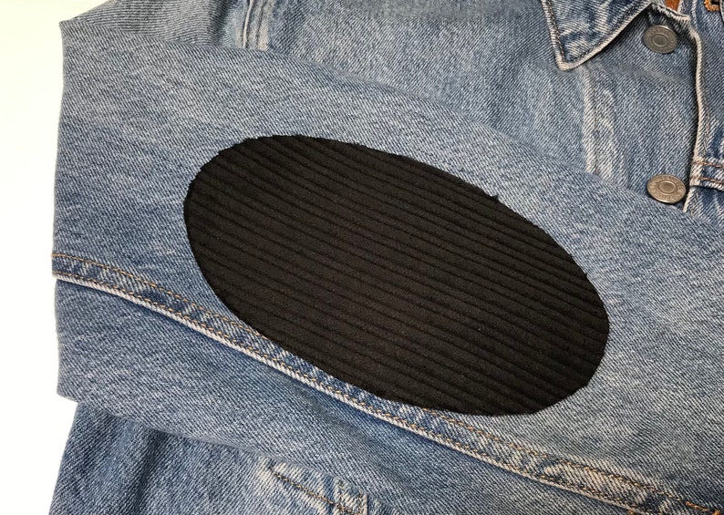Black Corduroy Suede Ironon Elbow Patch Set of 2 Etsy
