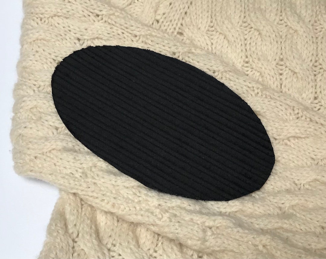 Black Corduroy Suede Ironon Elbow Patch Set of 2 Etsy